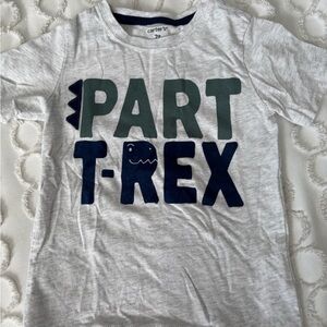 Carter's White and Blue T-Rex Kids Tee